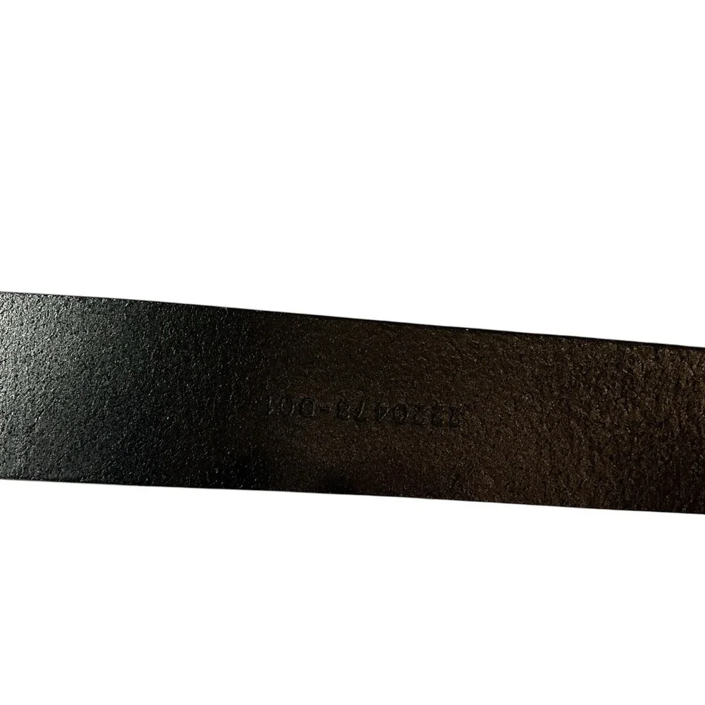 Vintage Polo Jeans Co. Ralph Lauren Black Leather Belt Size 32 Brass Buckle